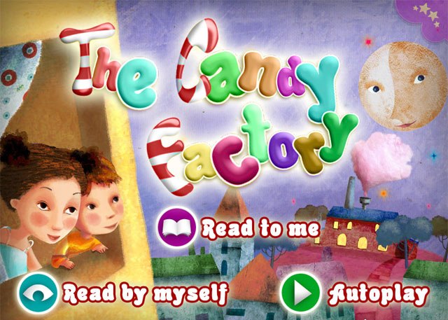 книга на iPad “The Candy Factory” (“Кондитерская фабрика”)