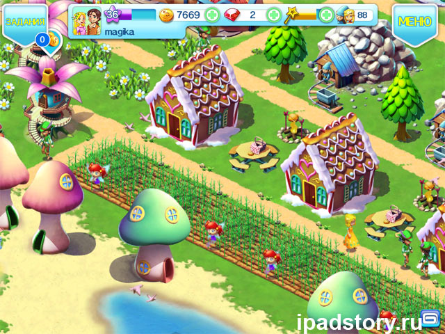 Fantasy Town - ферма фей, скриншот из игры на iPad