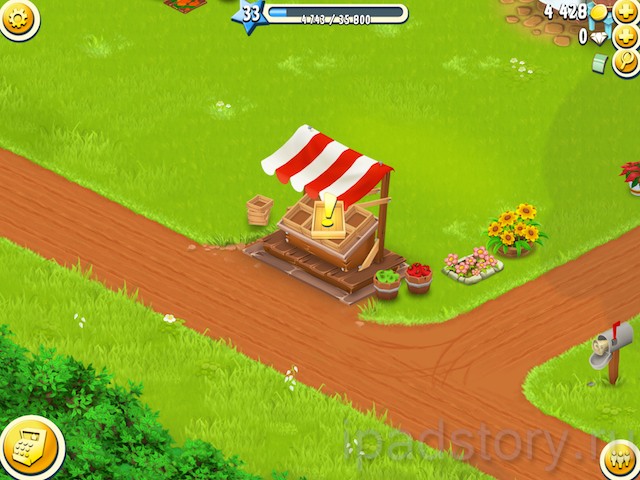 рынок в игре Hay Day для iPad