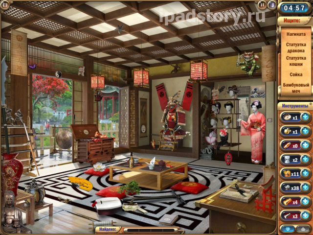 комната Сакур в игре Загадочный дом на iPad