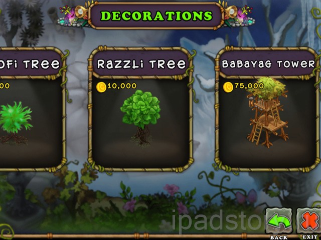 My Singing Monsters на iPad - отдел Decorations