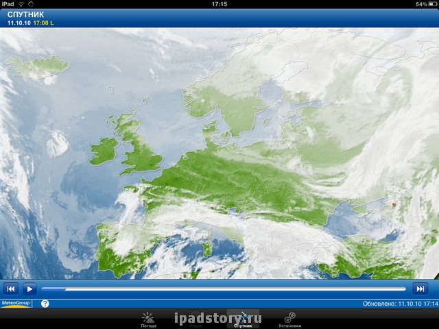 Прогноз погоды на iPad